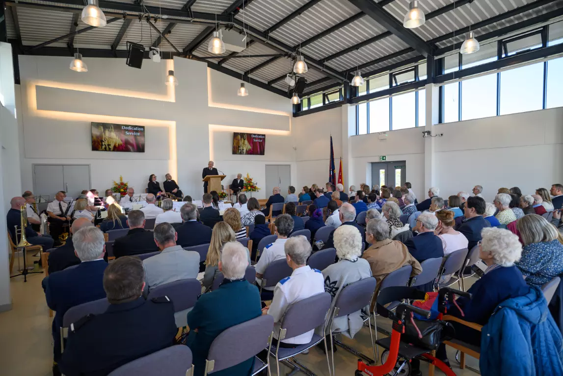 Commissioner Paul Main addresses the corps