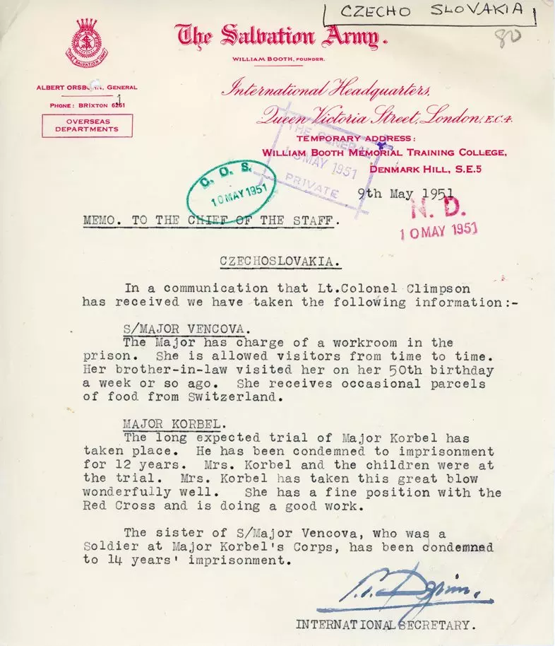 May 1951 memo
