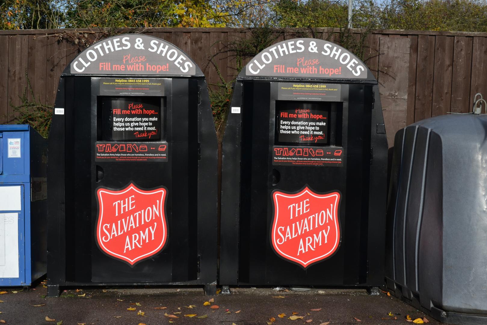 Clothing banks  The Salvation Army