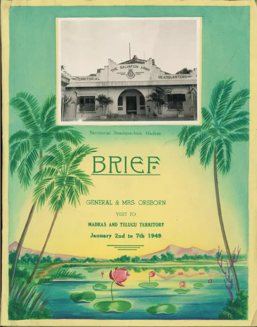 Decorative brief for General's visit to India