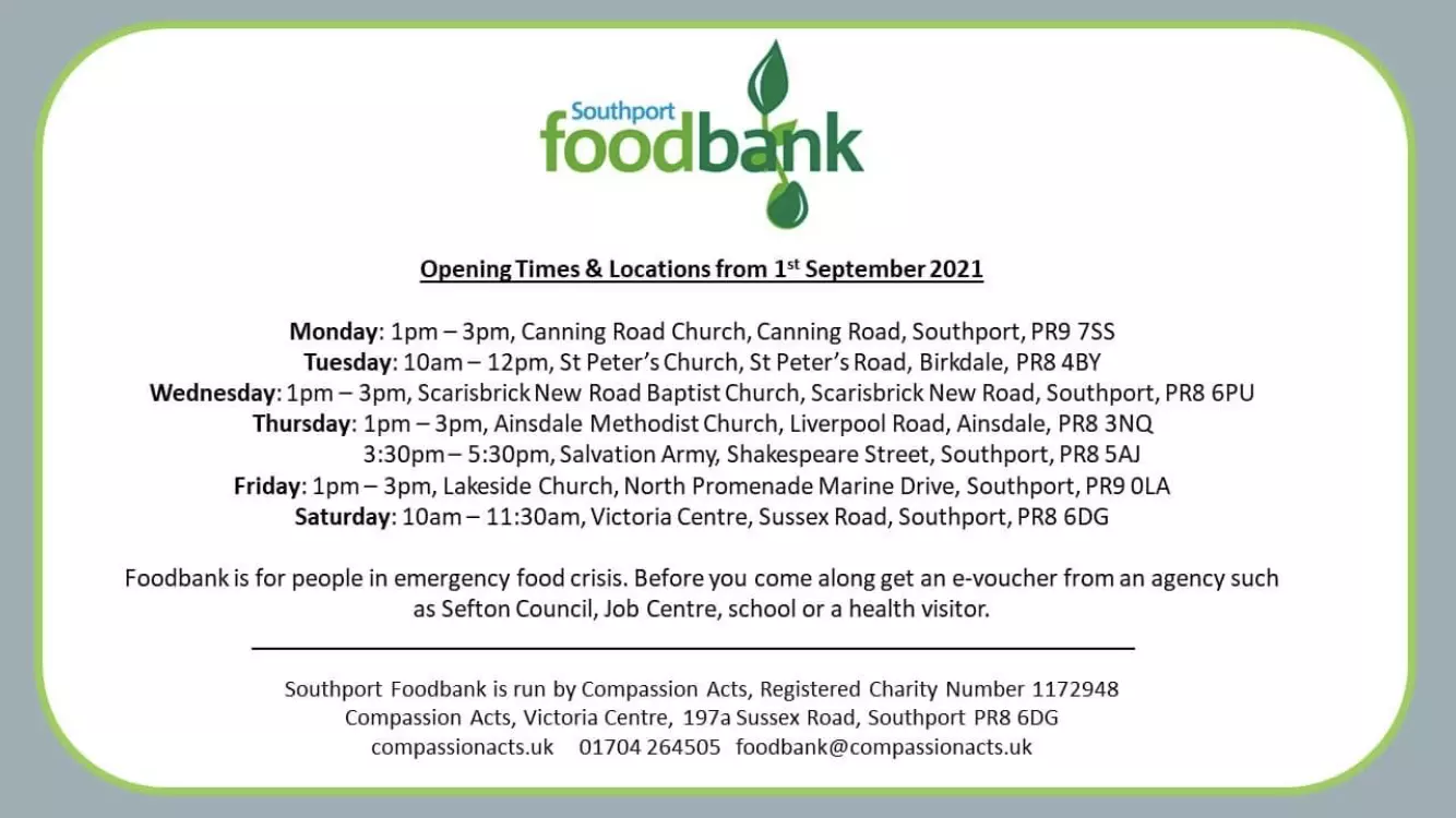 Southport Foodback Locations and Times