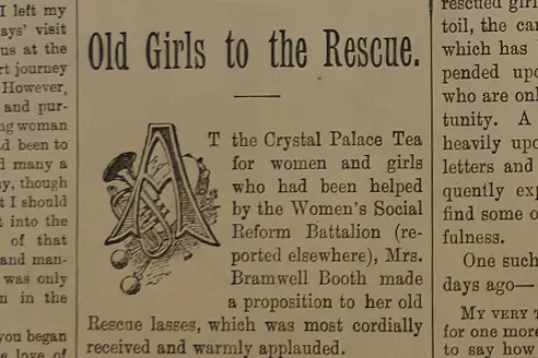 Headline 'Old Girls to the Rescue'