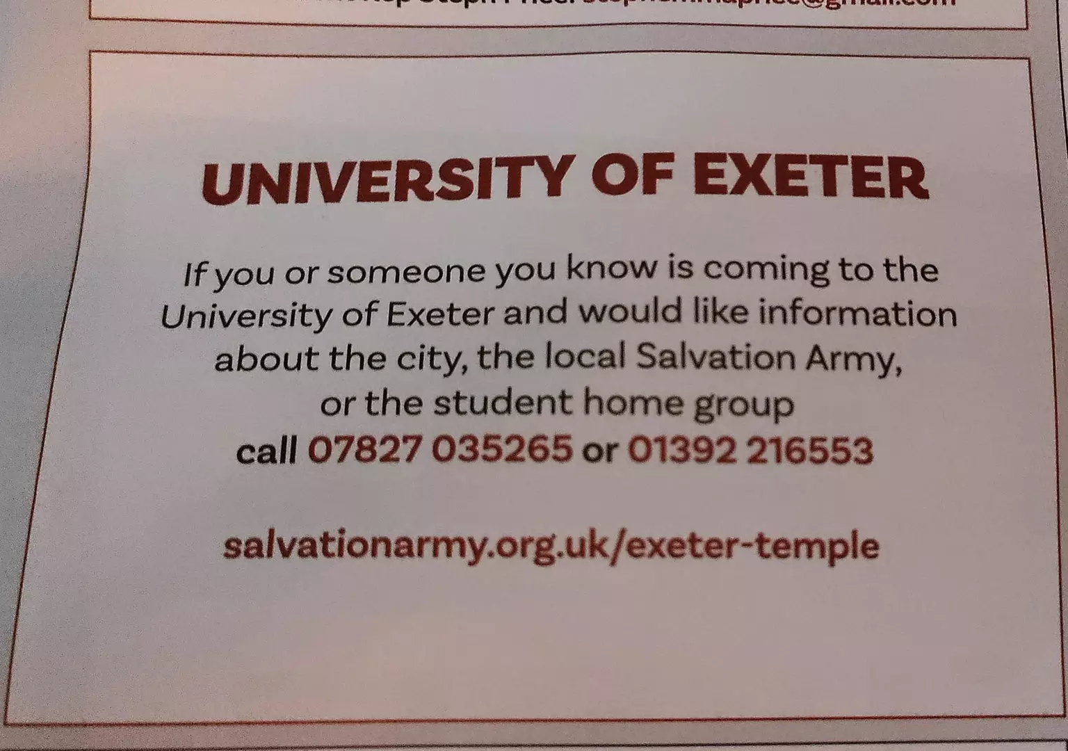 Welcome to Exeter Temple Corps