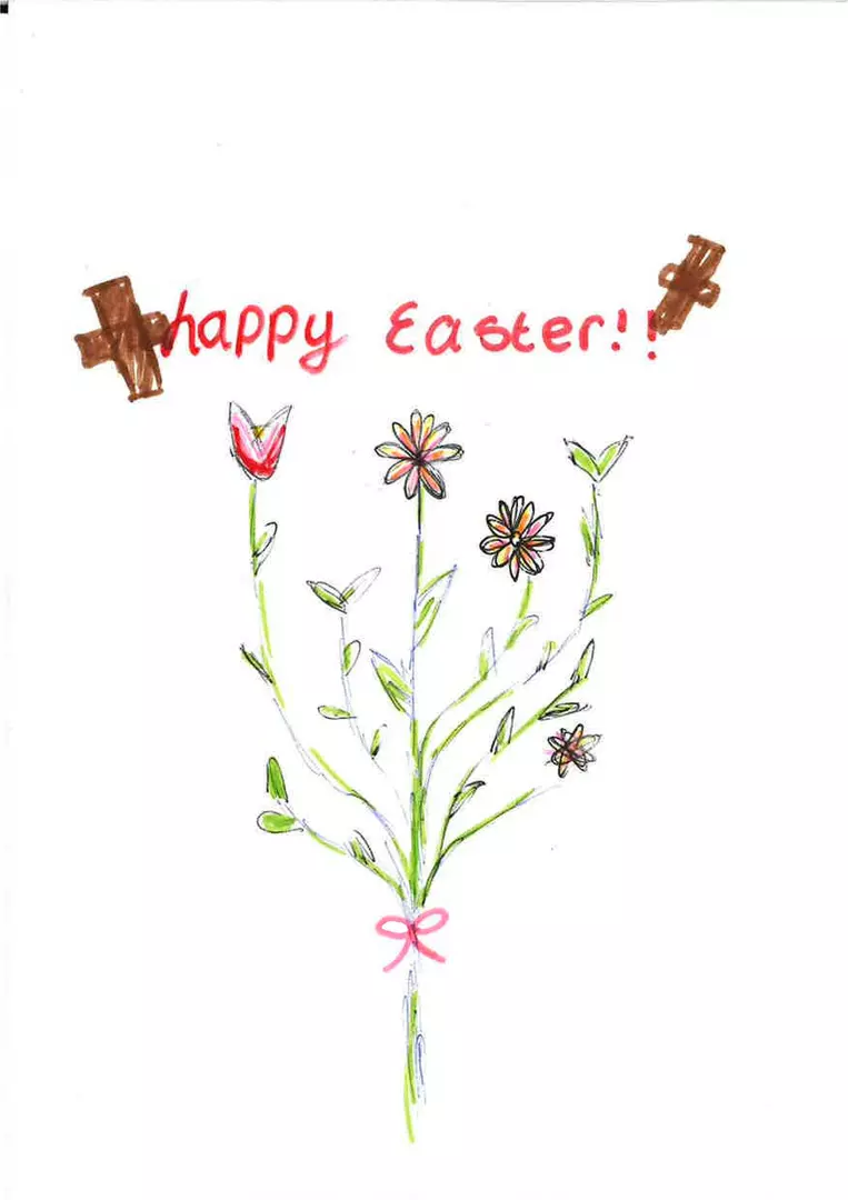 Flower Easter Card