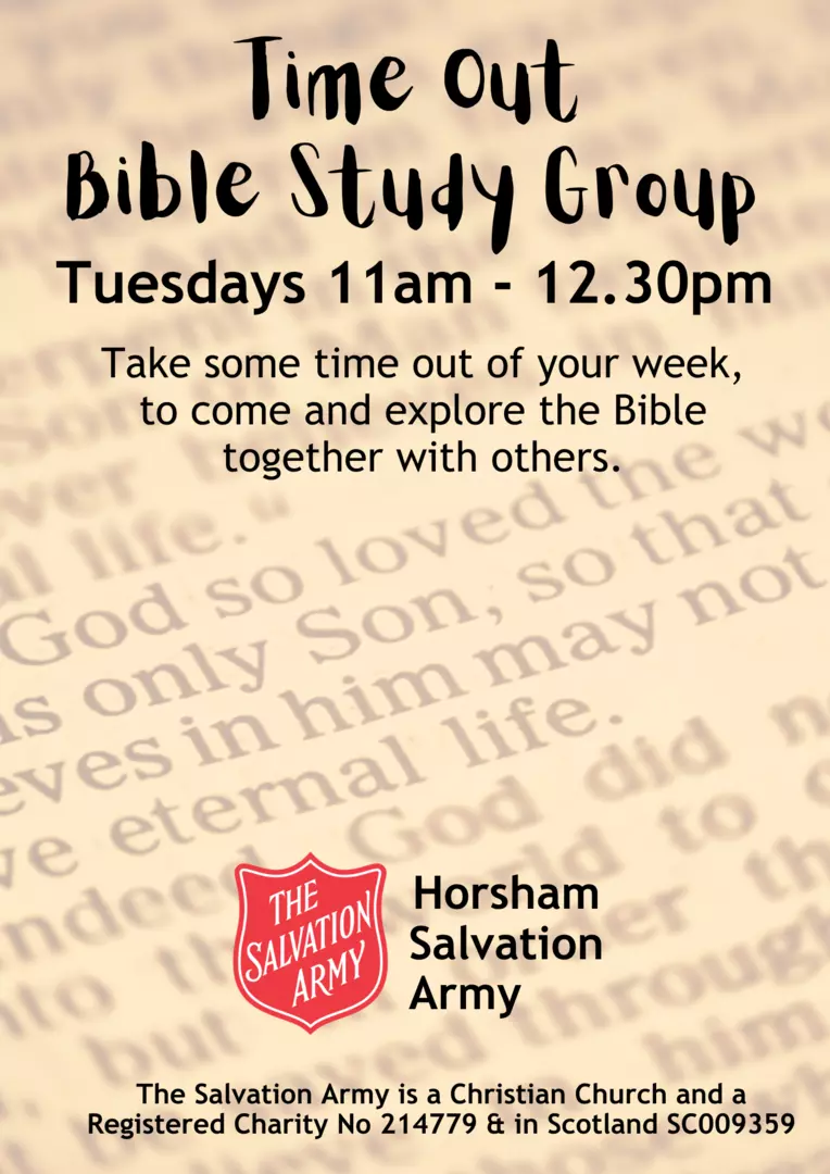 Bible Study Group Poster, Tuesdays 11am