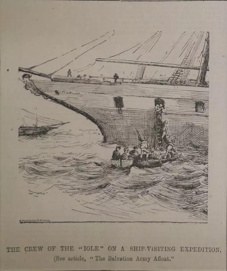 The crew of the Iole boarding a vessel