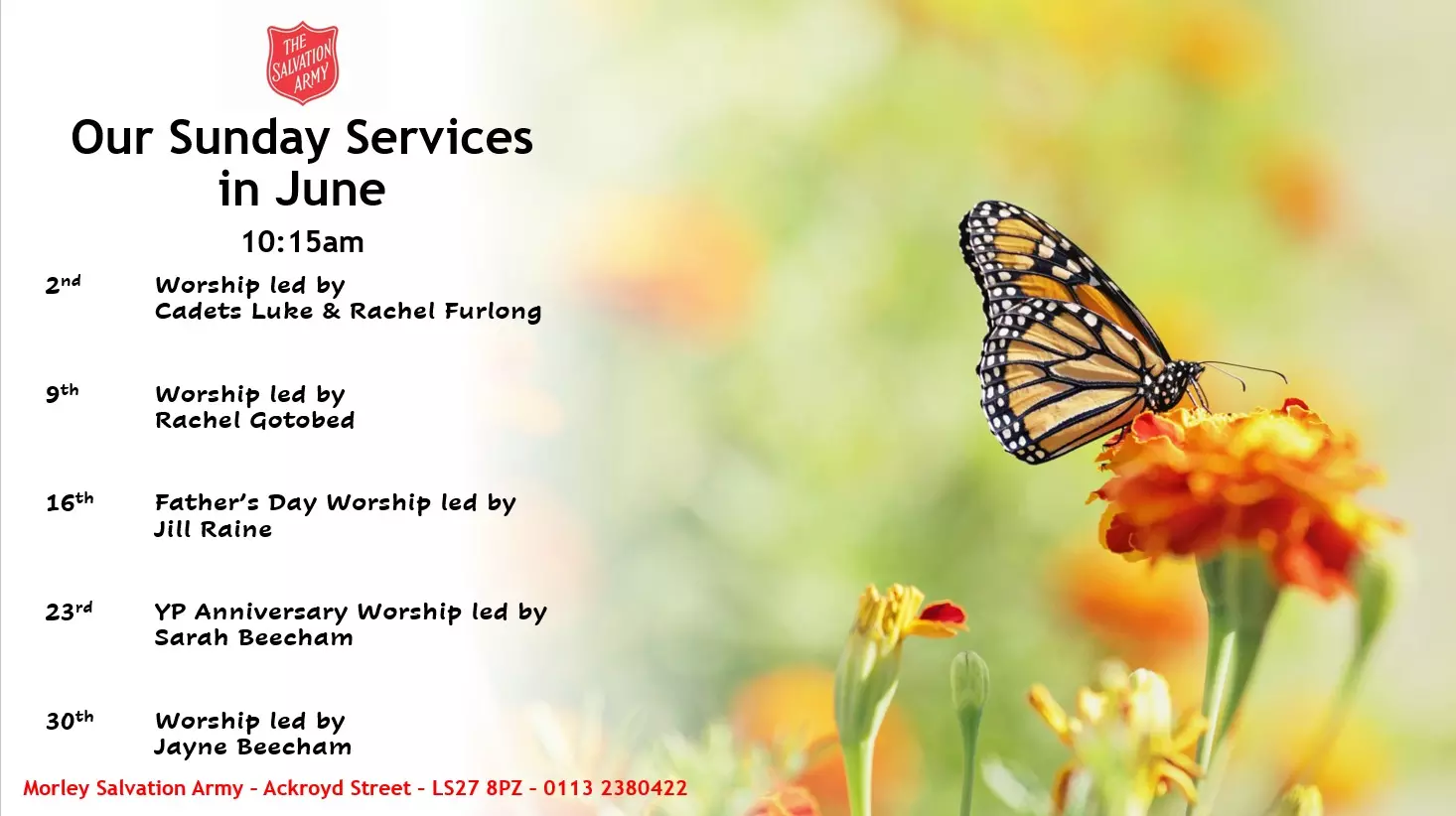Who is leading our Sunday services in June