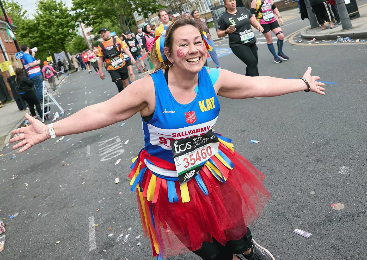 London Marathon Team Sally Army runner names Kay