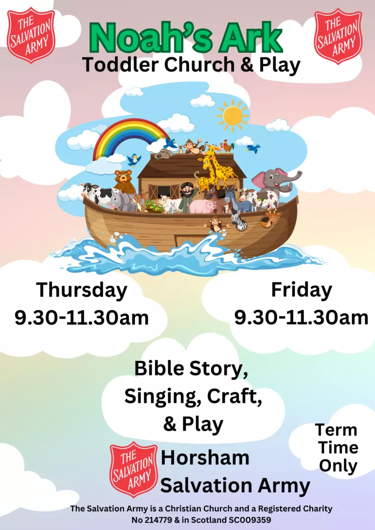 Noah's Ark Toddler Church and Play, Thursdays or Fridays, 9.30-11.30am, Term Time Only