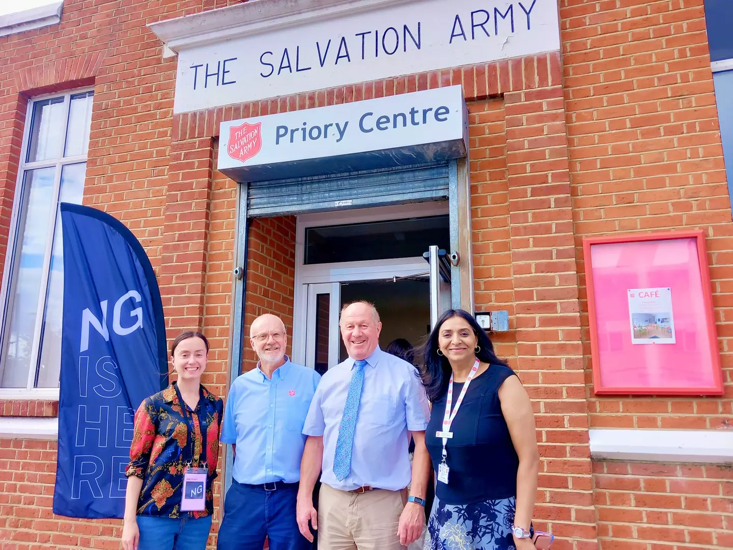 Visit from the Suffolk Police and Crime Commissioner, Tim Passmore. (Left to Right: (Beth Ambrose, Community Youth Worker, NG Youth Project-CYM,  Major Andrew Jarrold, Commanding Officer Ipswich, Tim Passmore, Suffolk Police and Crime Commissioner, Shamaila Waddle, Community Manager)