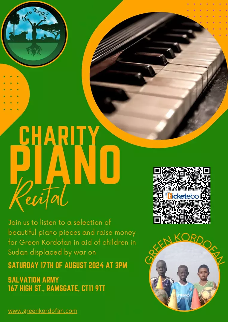 A piano recital in support of Green Korfordan's support of Sudan