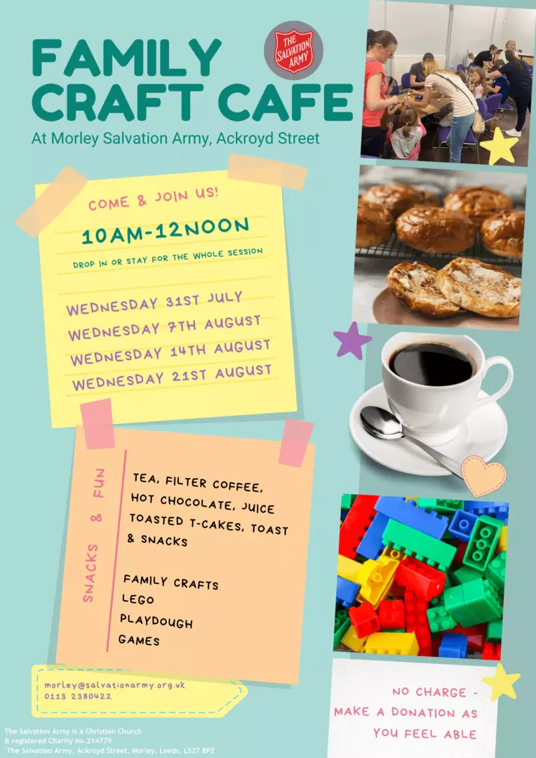 family craft cafe 31 july 7 aug 14 aug 21 aug 10 12 