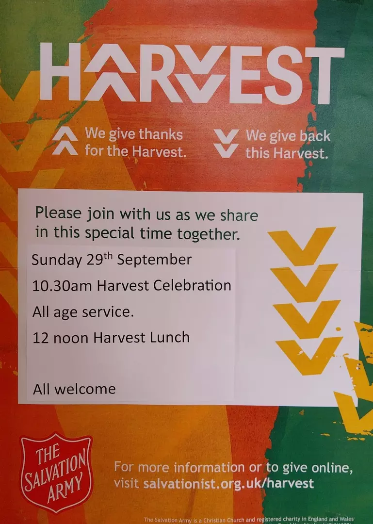 Harvest Celebration 29 September