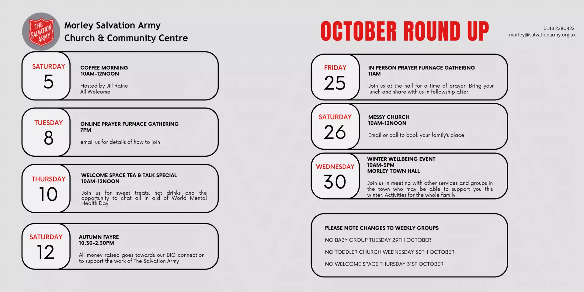 october round up dates 